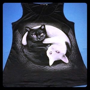 Ying Yang Cat Tank Top